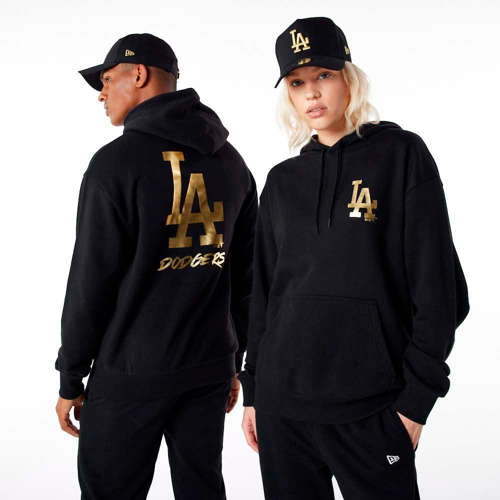 New Era MLB Metallic hoodie LA Dodgers black - Shop-Tetuan