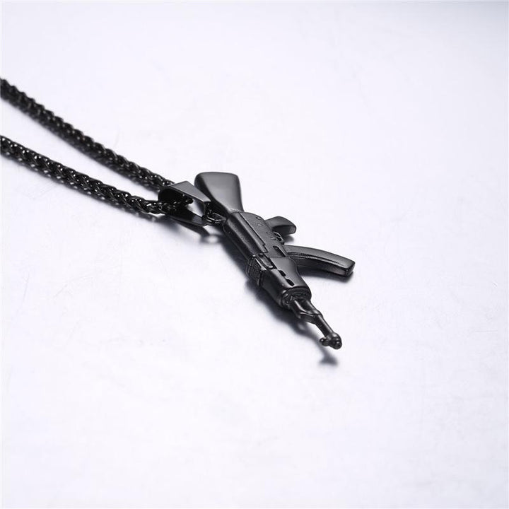 AK-47 Rifle Necklace steel/black - Shop-Tetuan