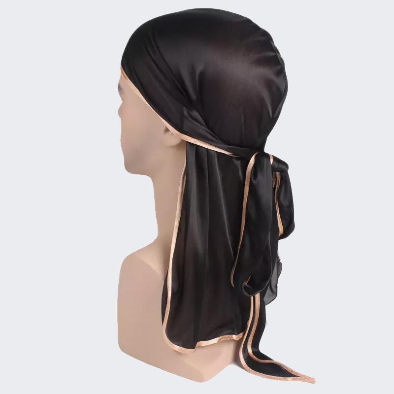 Silky Satin Du-Rag black/gold - Shop-Tetuan