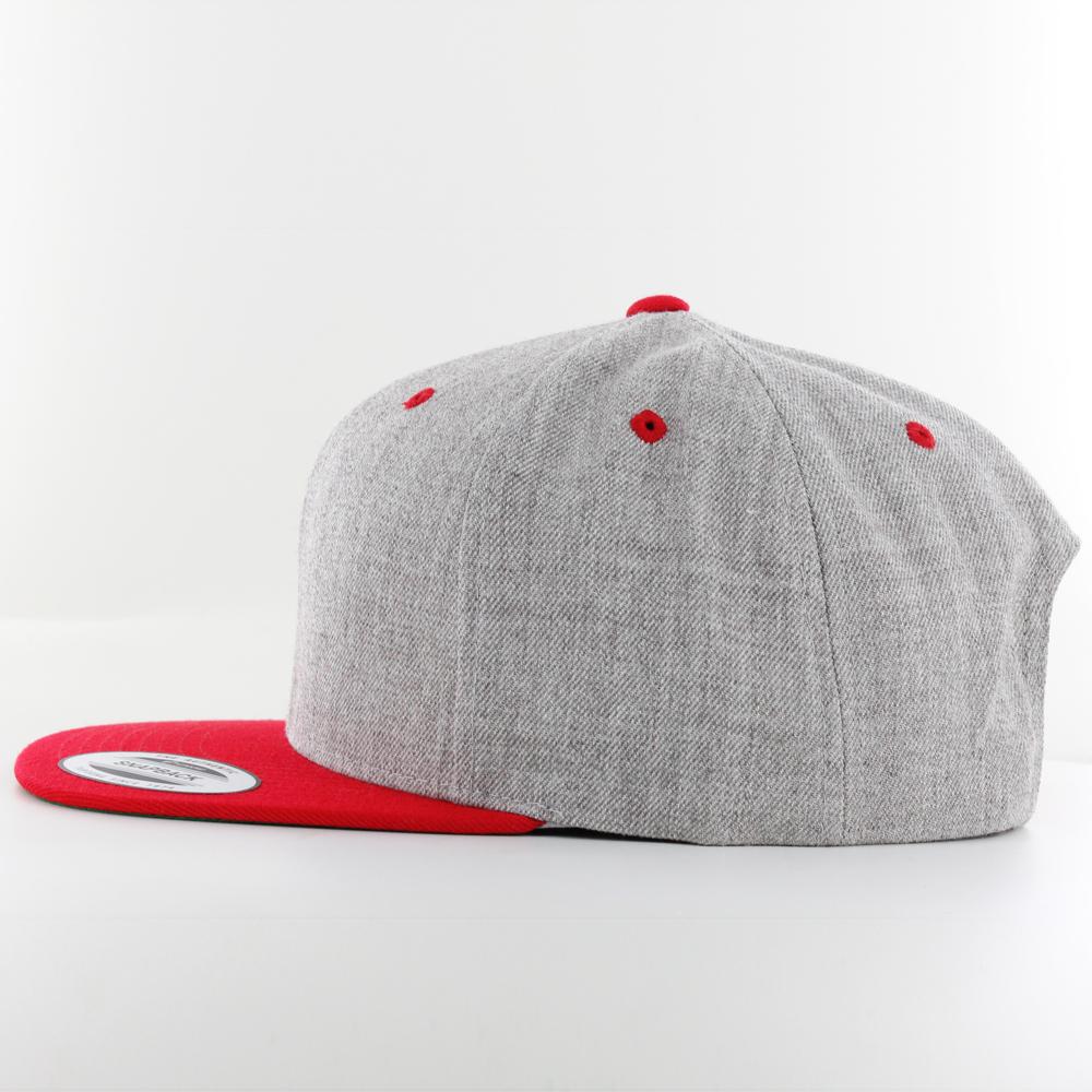 The Classics Yupoong snapback heather/red - Shop-Tetuan