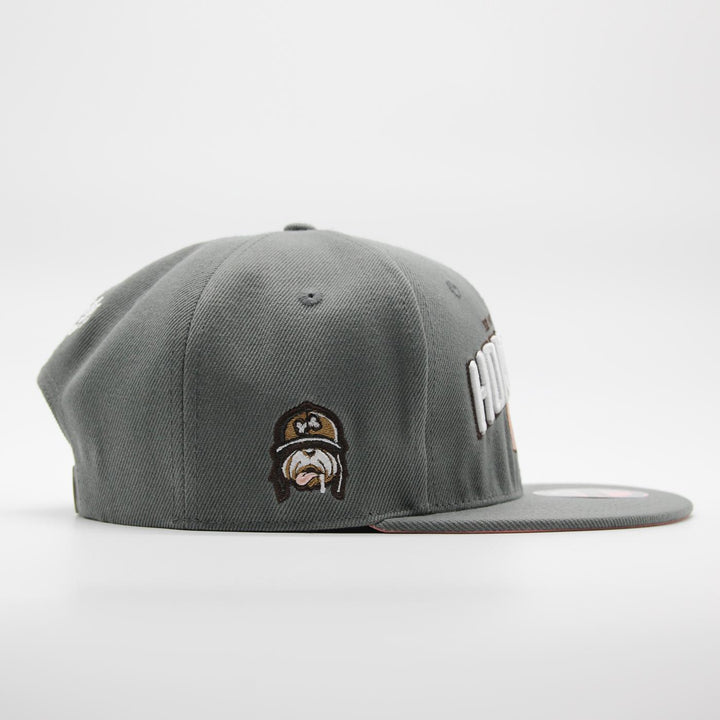 Naughty League Houston Horndogs Text Logo snapback grey - Shop-Tetuan