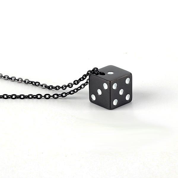 Dice necklace black - Shop-Tetuan