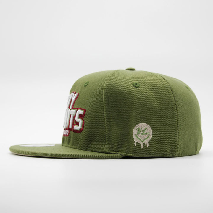 Naughty League San Diego Dirty Kermits Text Logo fitted olive - Shop-Tetuan