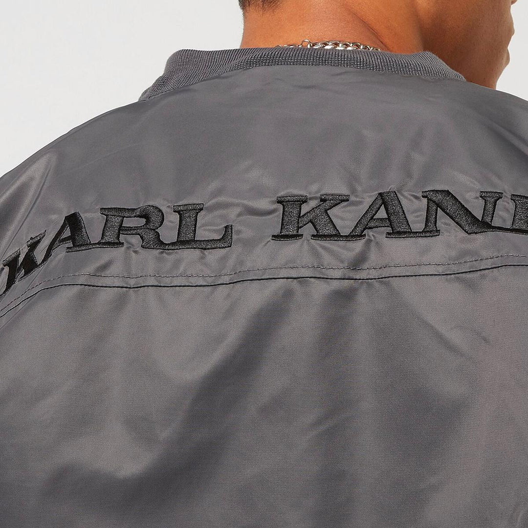 Karl Kani Chest Retro Bomber jacket anthracite - Shop-Tetuan