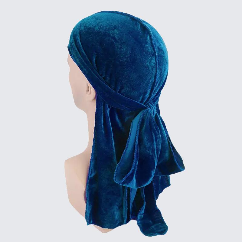 Luxury Velvet Du-Rag teal - Shop-Tetuan