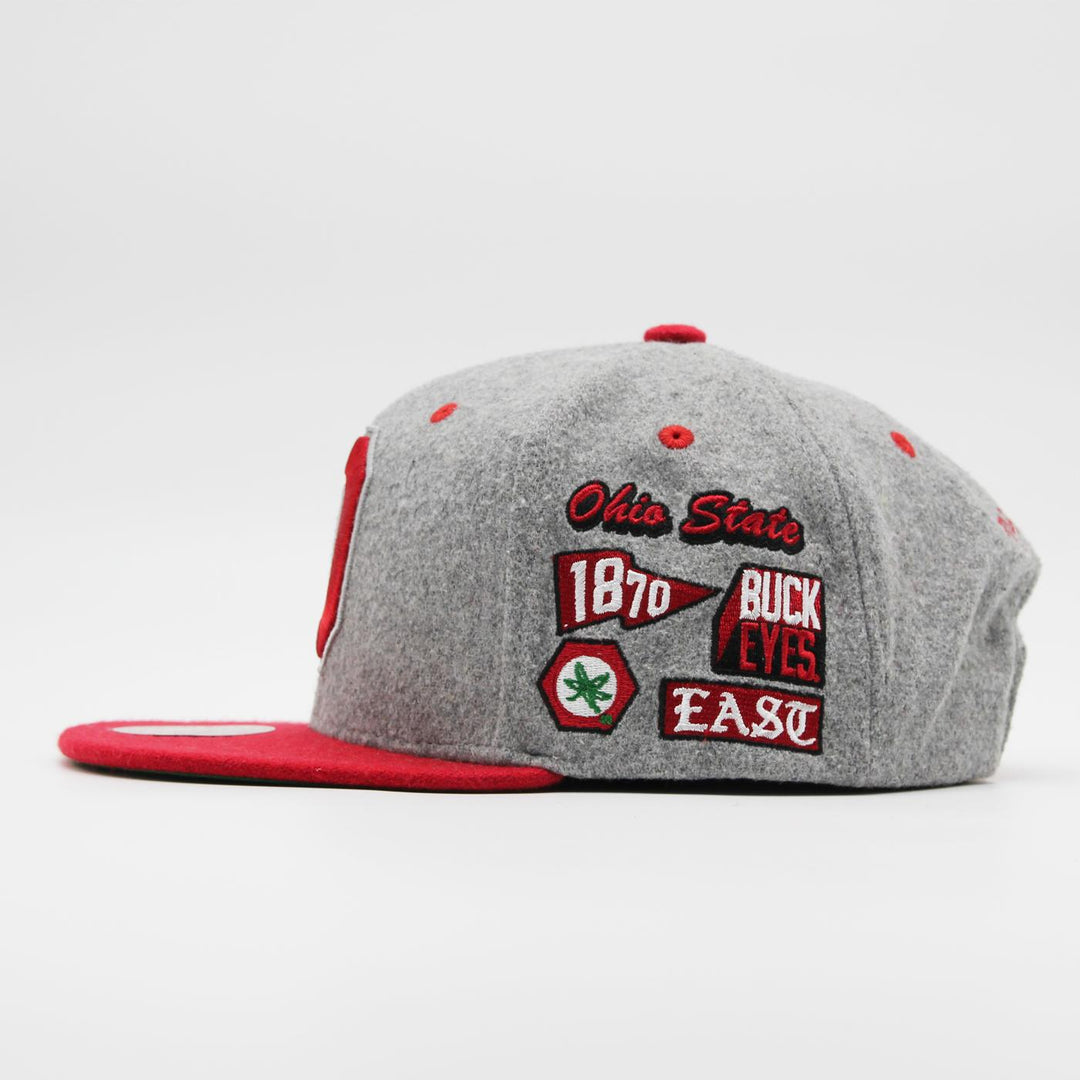 Mitchell & Ness Melton Patch snapback Ohio State grey - Shop-Tetuan