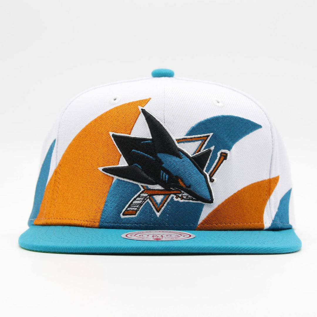 Mitchell & Ness NHL Vintage Sharktooth snapback SJ Sharks white/turquoise - Shop-Tetuan