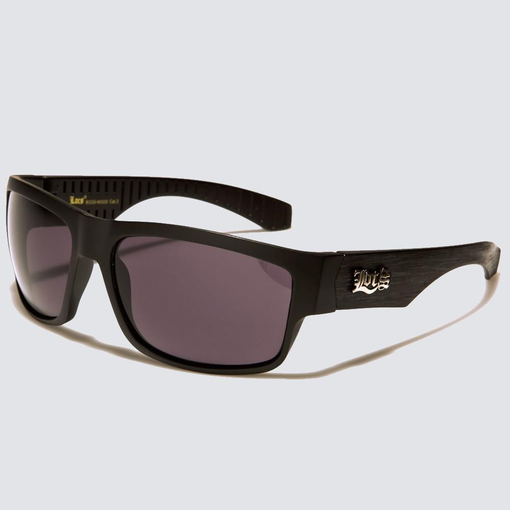 Locs Wood Print Rectangle Sunglasses black/black - Shop-Tetuan