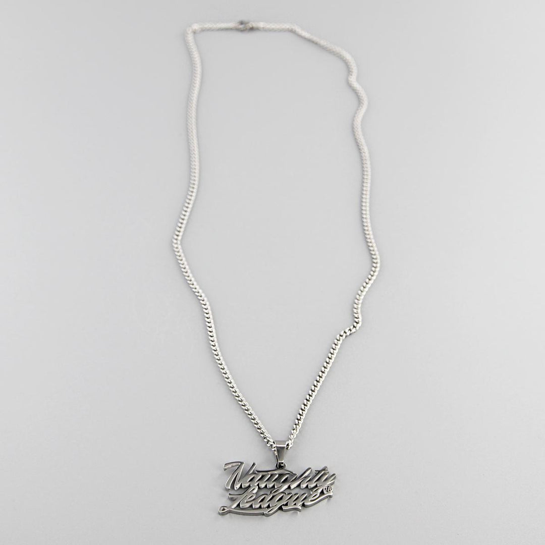 Naughty League Branded Logo Necklace steel - Shop-Tetuan