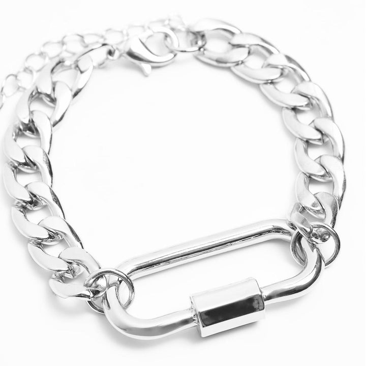 Urban Classics Fastener Bracelet silver - Shop-Tetuan