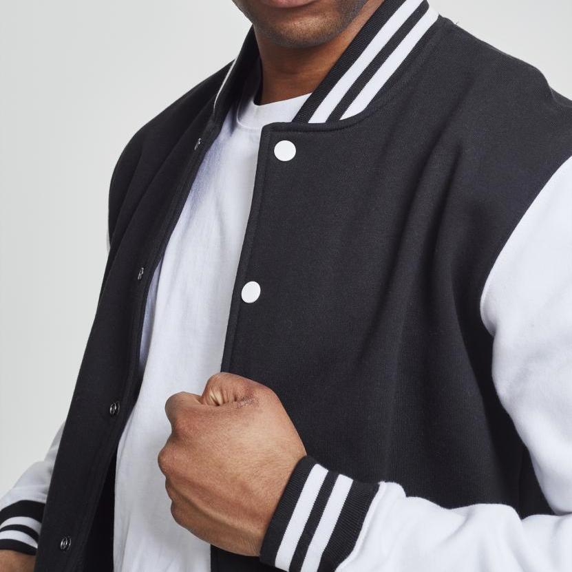 Urban Classics 2-Tone sollege sweatjacket black/white - Shop-Tetuan