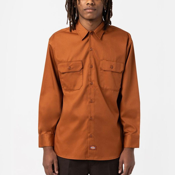 Dickies Work Shirt Long Sleeve Rec gingerbread - Shop-Tetuan