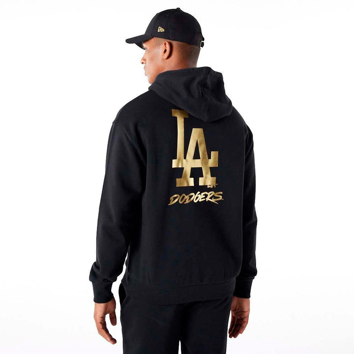 New Era MLB Metallic hoodie LA Dodgers black - Shop-Tetuan