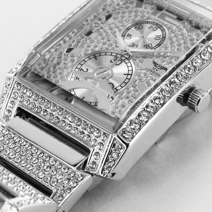 NY London Rectangular Watch silver - Shop-Tetuan