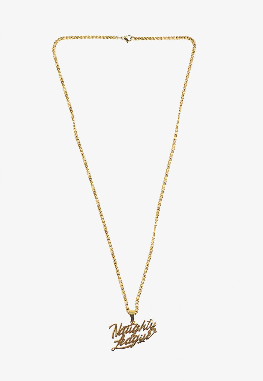 Naughty League Branded Logo Necklace steel/gold - Shop-Tetuan