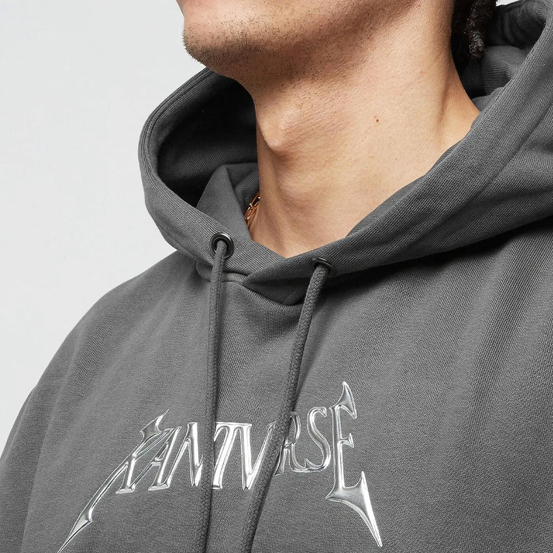 Karl Kani Woven Signature Metaverse OS hoodie antharcite - Shop-Tetuan