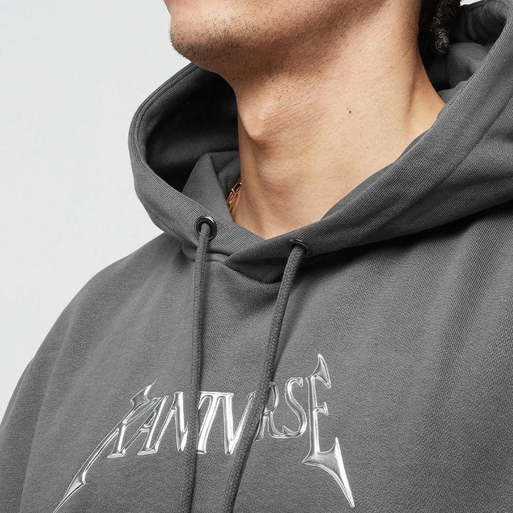 Karl Kani Woven Signature Metaverse OS hoodie antharcite - Shop-Tetuan