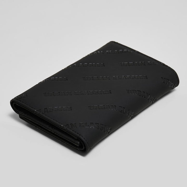 Urban Classics Imitation Leather Allover Logo Wallet black - Shop-Tetuan