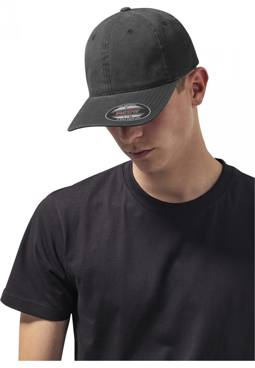 Flexfit Garment Washed cotton cap black - Shop-Tetuan