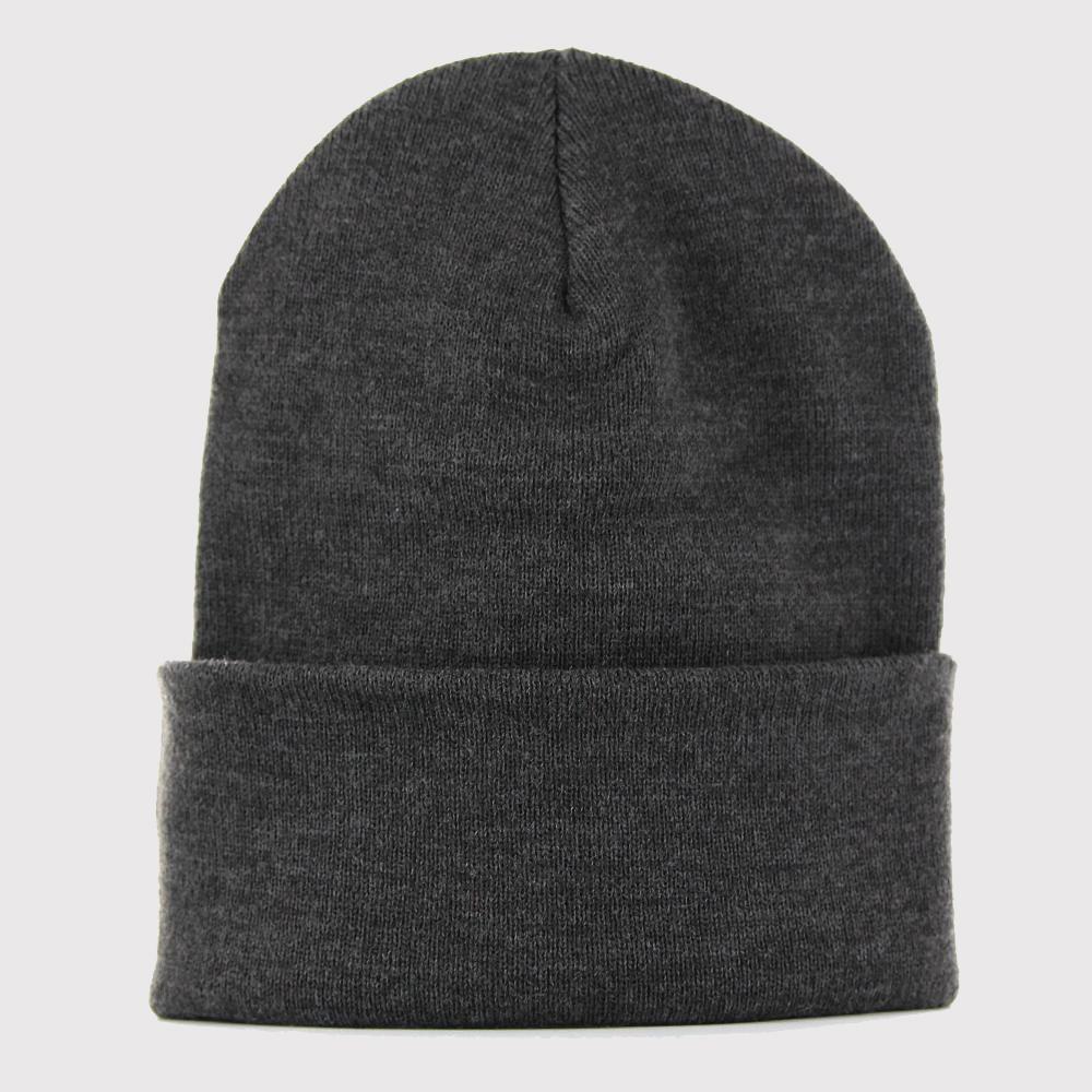 Yupoong heavyweight long beanie charcoal - Shop-Tetuan