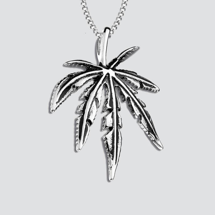 Pot Leaf Stainless Steel Pendant - Shop-Tetuan