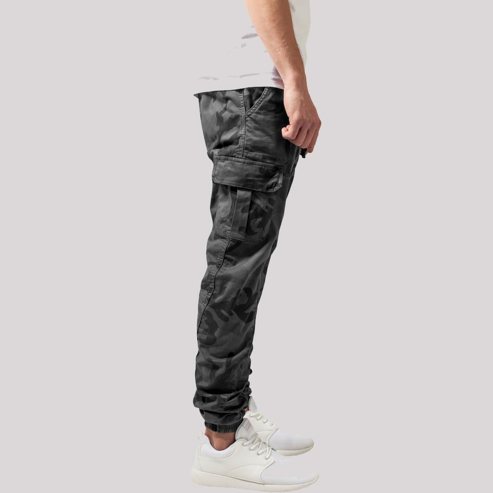 Urban Classics Camo Cargo Jogging Pants grey camo - Shop-Tetuan