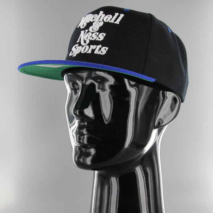 Mitchell & Ness Two Tone Retro snapback black/royal - Shop-Tetuan