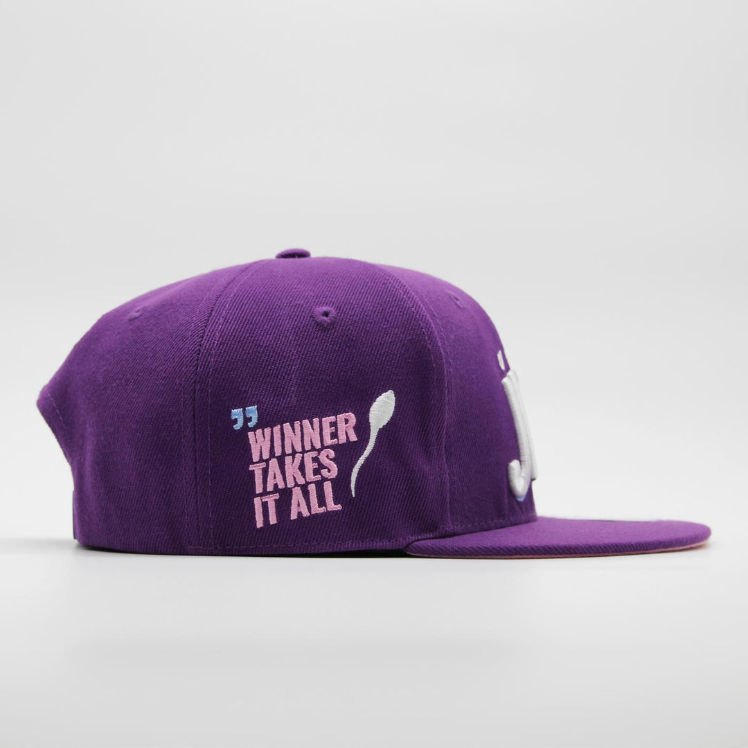 Naughty League Utah Jizz Text Logo snapback purple - Shop-Tetuan