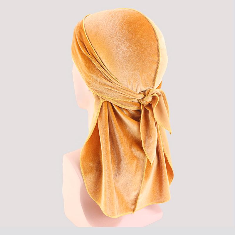 Luxury Velvet Du-Rag khaki - Shop-Tetuan