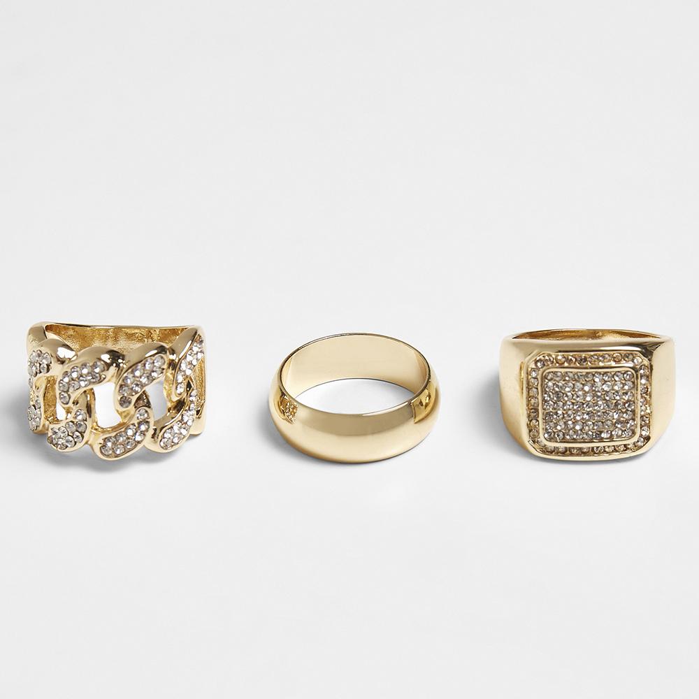 Urban Classics Diamond Ring 3-Pack gold - Shop-Tetuan