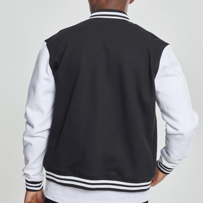 Urban Classics 2-Tone sollege sweatjacket black/white - Shop-Tetuan