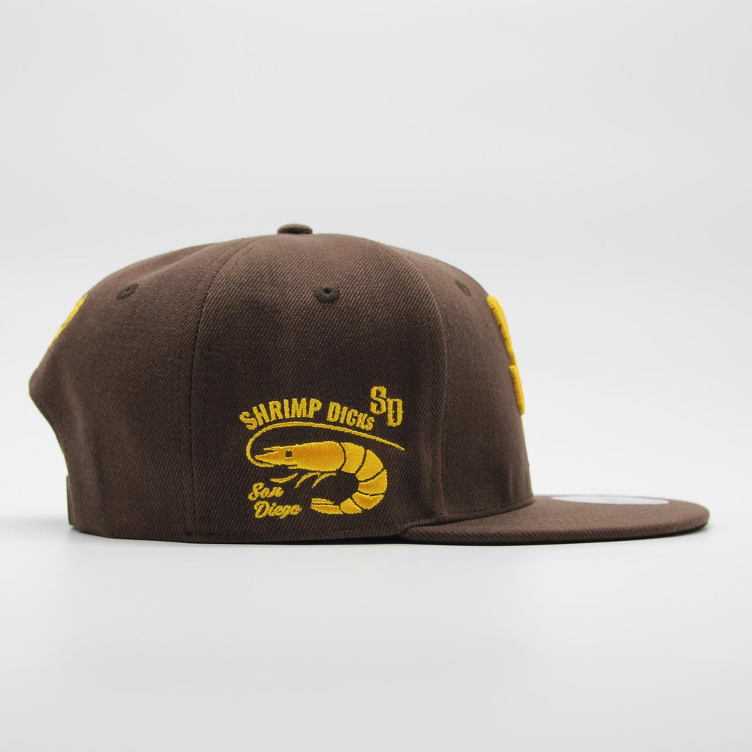 Naughty League San Diego Shrimp Dicks Icon Logo snapback brown - Shop-Tetuan