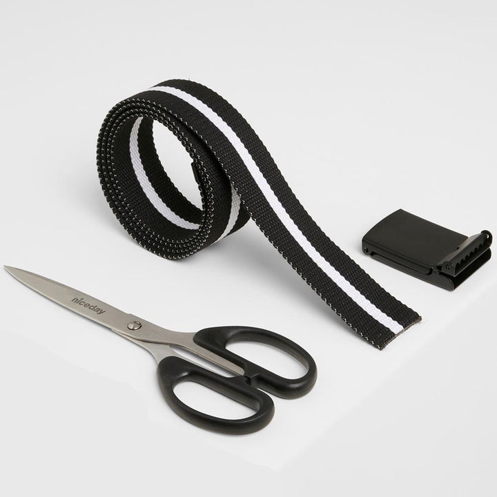 Urban Classics Canvas Belts black white stripe - Shop-Tetuan