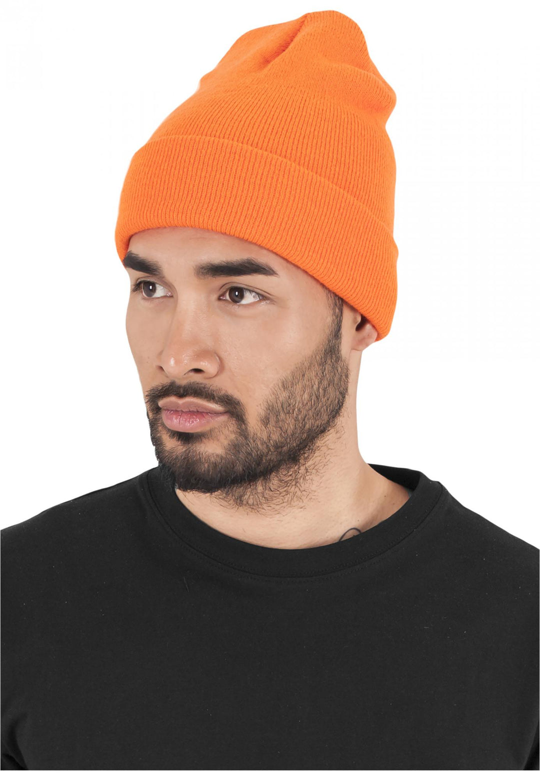 Yupoong heavyweight long beanie blaze orange - Shop-Tetuan