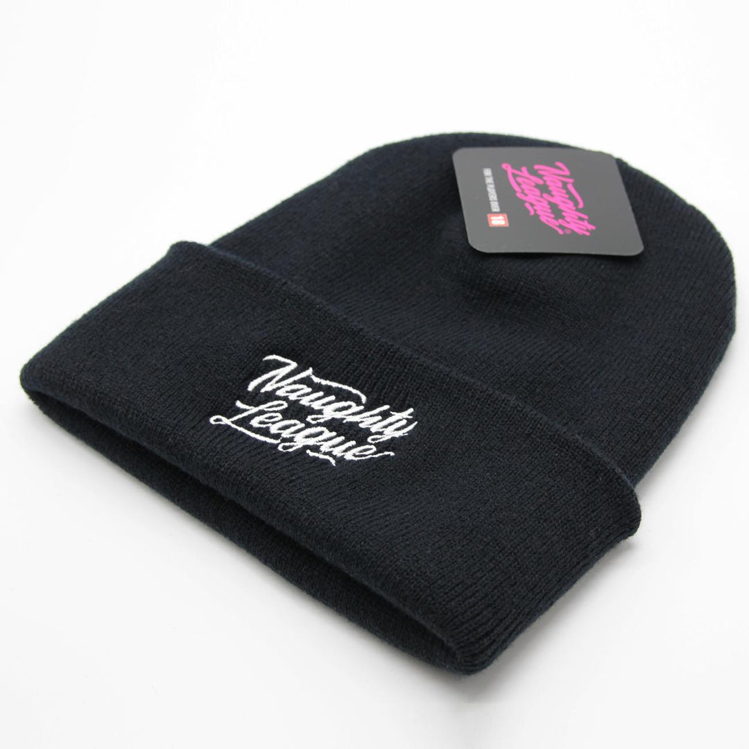 Naughty League Branded Cuff Beanie black - Shop-Tetuan