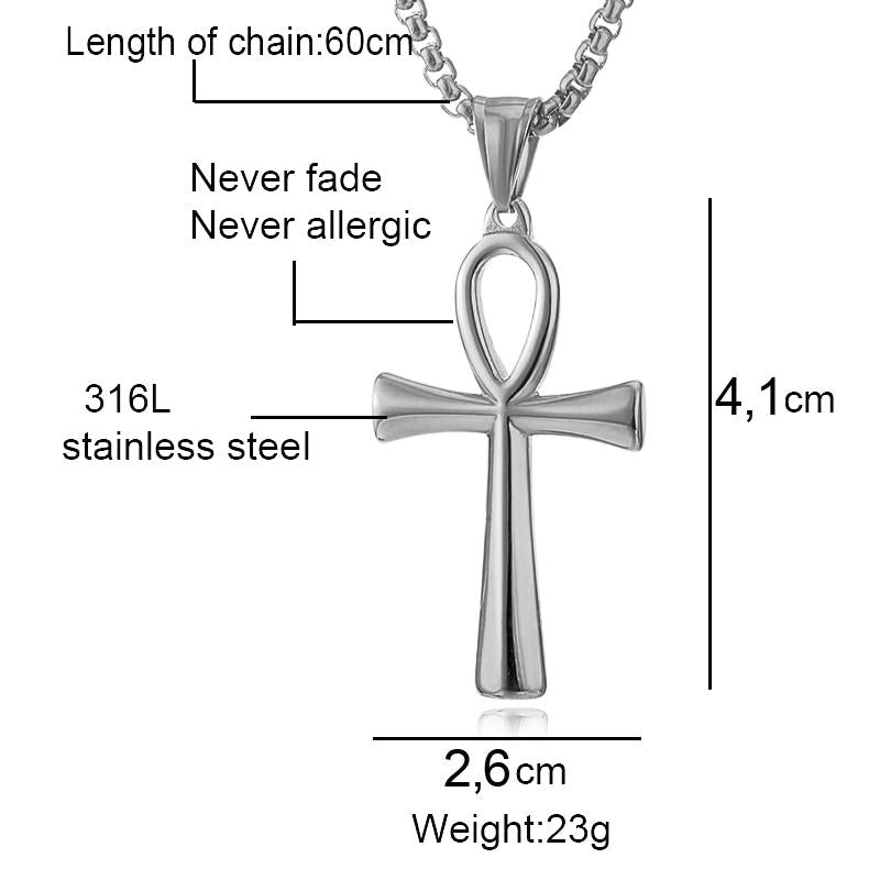 Ankh Cross Stainless Steel - Shop-Tetuan