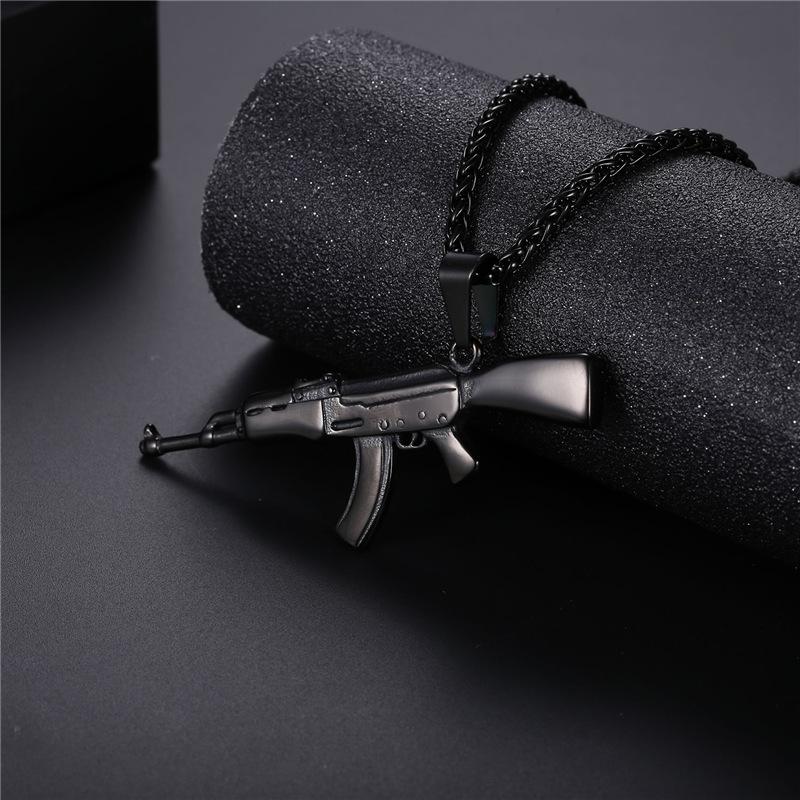 AK-47 Rifle Necklace steel/black - Shop-Tetuan