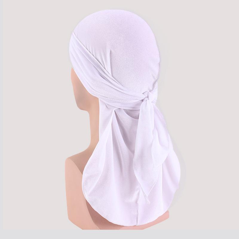 Luxury Velvet Du-Rag white - Shop-Tetuan