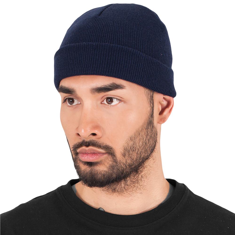 Yupoong heavyweight beanie navy - Shop-Tetuan