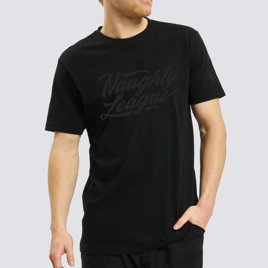 Naughty League Branded Logo tee black/black - Shop-Tetuan