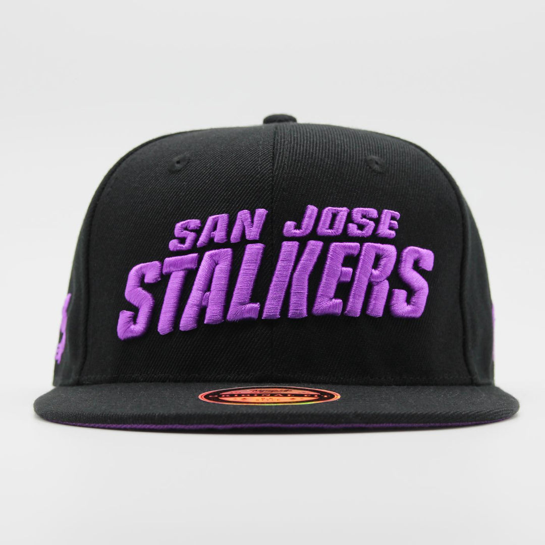 Naughty League San Jose Stalkers Text Logo fitted black - Shop-Tetuan