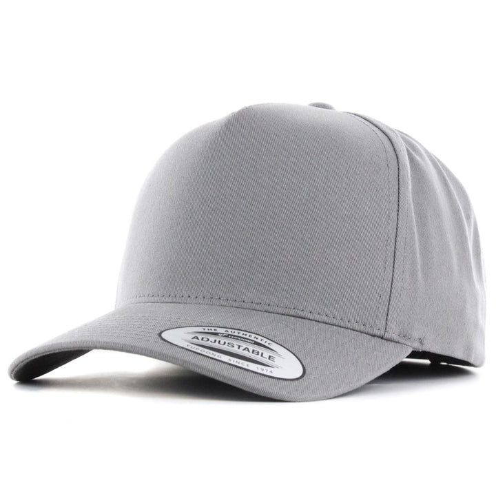 The Classics Yupoong 5-Panel Curved Classic snapback grey - Shop-Tetuan