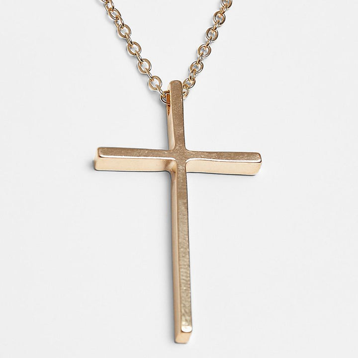 Urban Classics Big Basic Cross Necklace gold - Shop-Tetuan