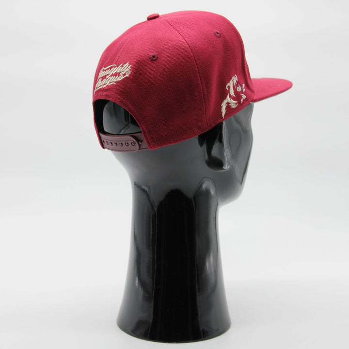 Naughty League Minnesota Masturbears Text Logo snapback burgundy - Shop-Tetuan