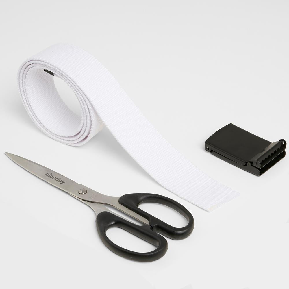 Urban Classics Canvas Belts white/black - Shop-Tetuan