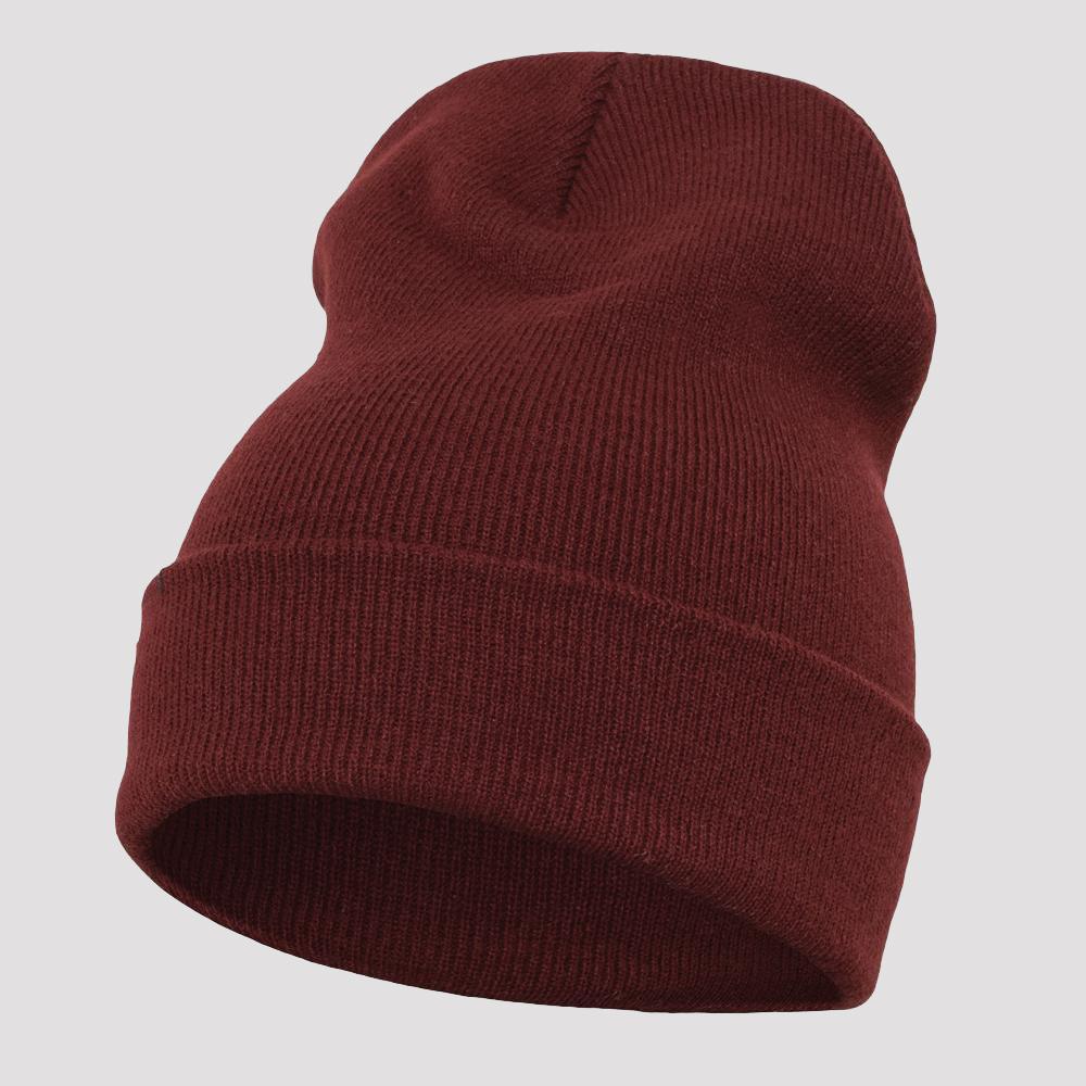 Yupoong heavyweight long beanie maroon - Shop-Tetuan