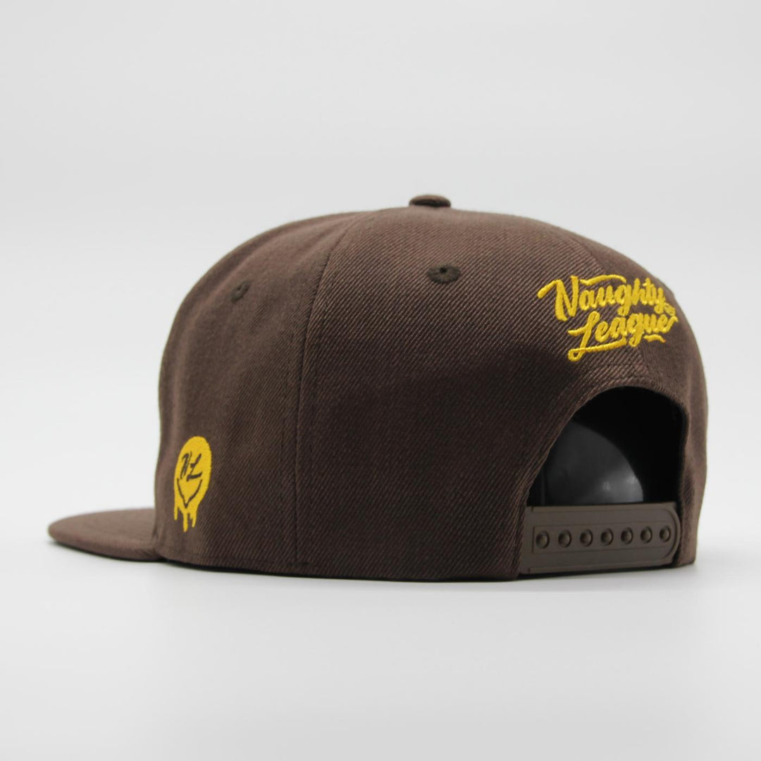 Naughty League San Diego Shrimp Dicks Icon Logo snapback brown - Shop-Tetuan