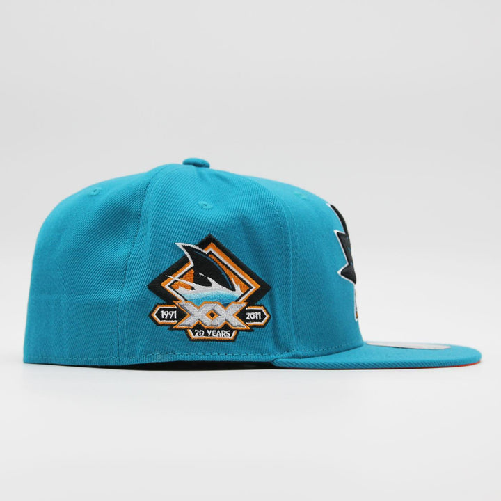 Mitchell & Ness NHL Vintage Fitted SJ Sharks teal - Shop-Tetuan