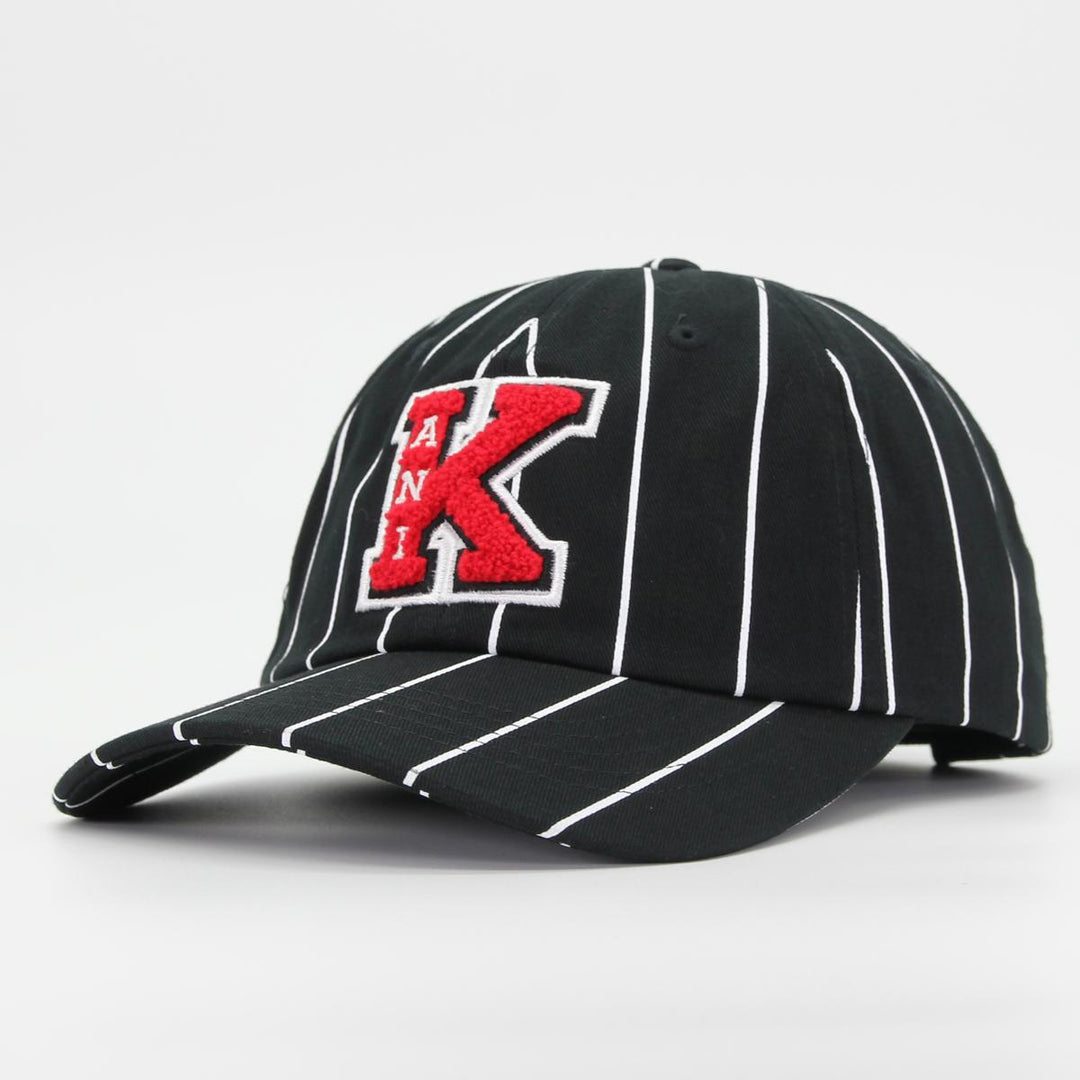 Karl Kani retro patch pinstripe cap black/red/white - Shop-Tetuan