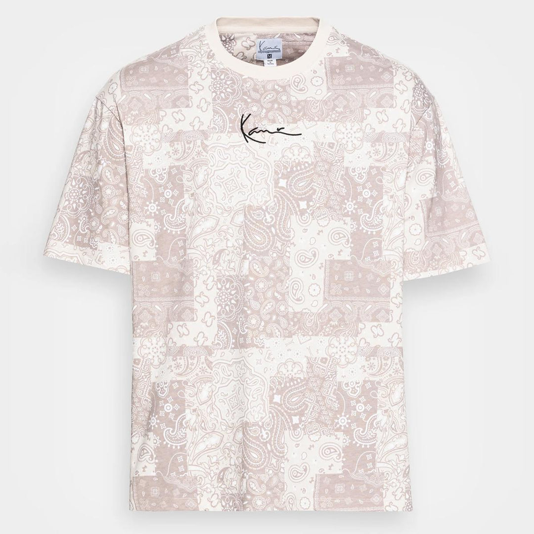 Karl Kani Small Signature Paisley tee light sand/taupe/white - Shop-Tetuan